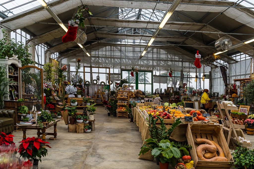 serre et épicerie du jardin des Saveurs où se trouve les produits de producteurs locaux niçois